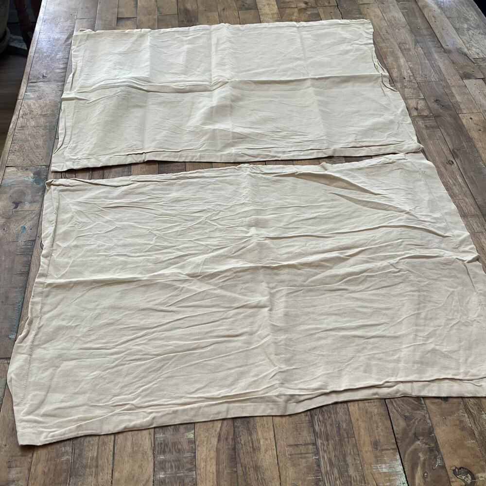 FRYE Set of 2 Standard Pillowcases Cotton Linen Blend
